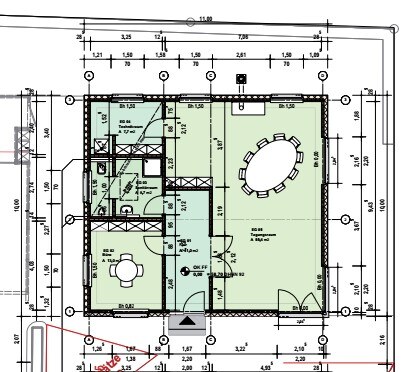 Grundriss mit Raumzonierung
